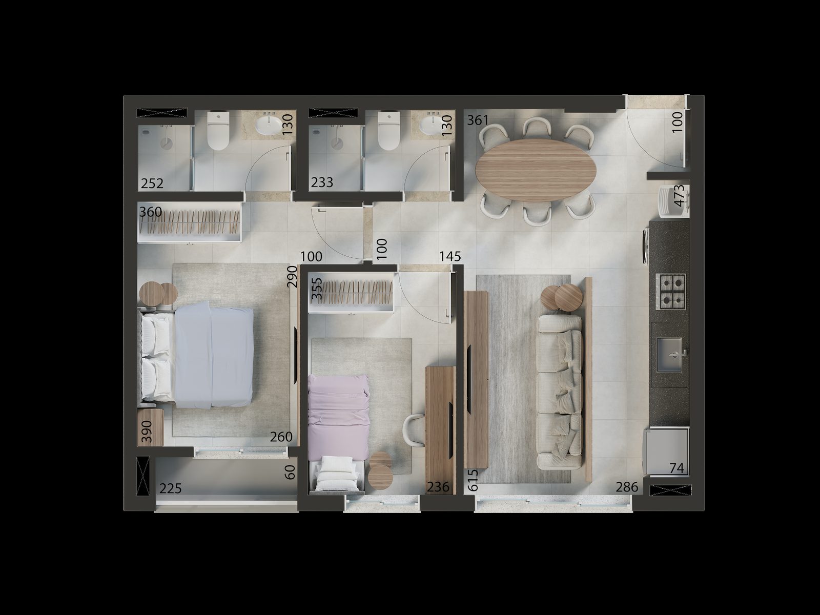 Planta Planta 3 — Fiord Ricardo Paranhos — 58 a 202 m² em Goiânia