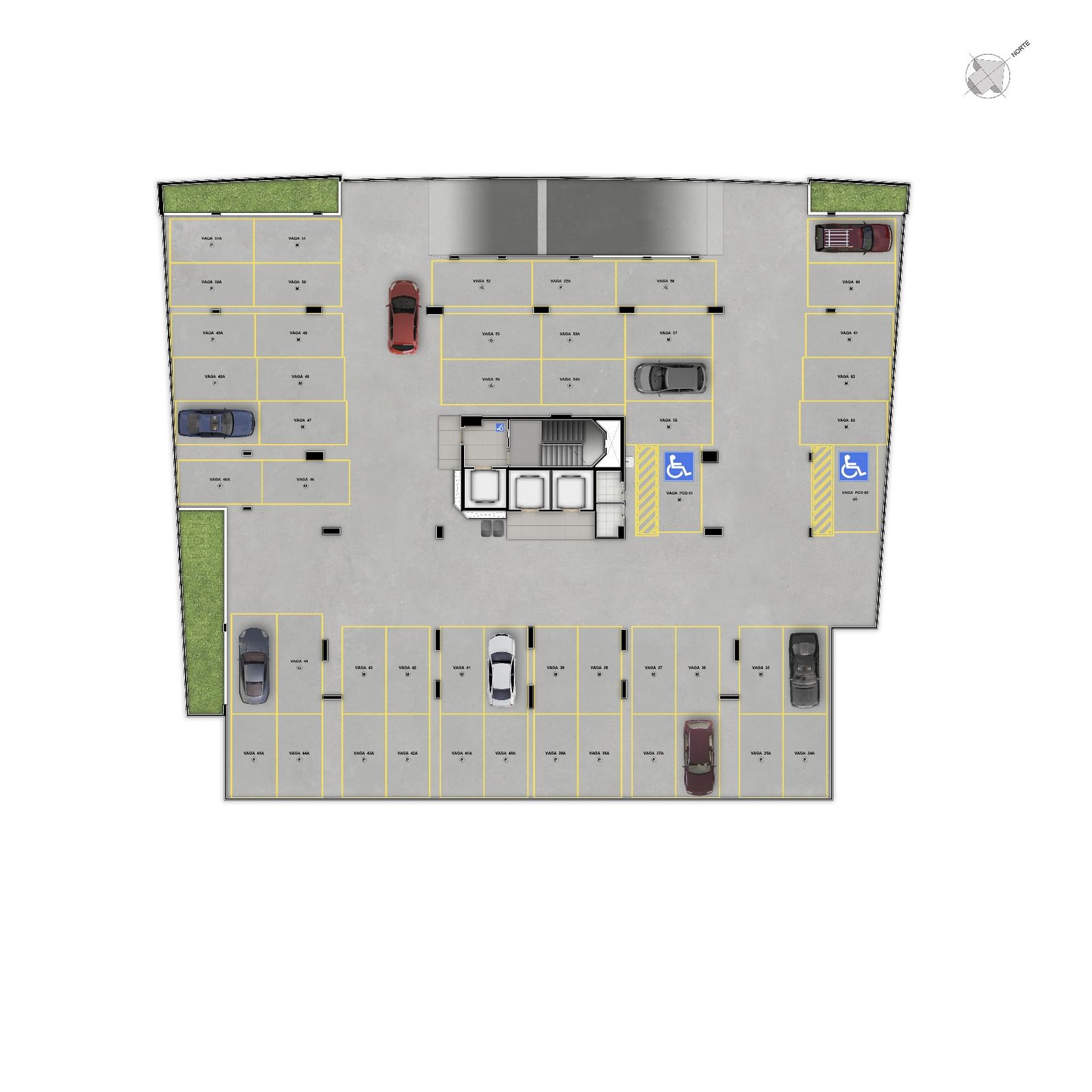 Planta Planta 1 — Atoll Residências — apartamento de 80 m² pronto para morar em Goiânia