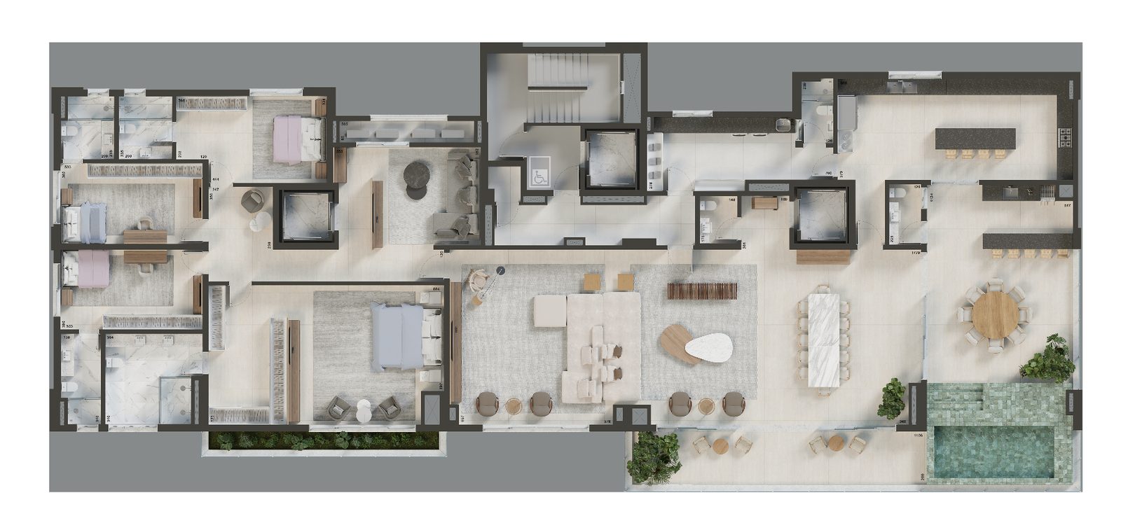 Planta Planta 3 — Ryad — 217 a 525 m² em Goiânia