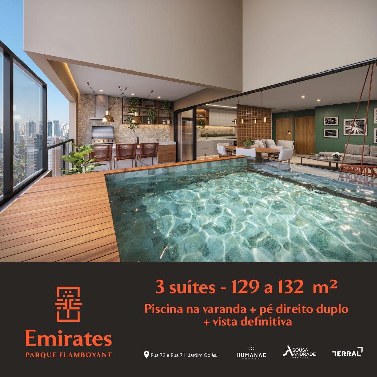 Emirates Parque Flamboyant — 47 a 137 m² no Jardim Goiás — miniatura 3
