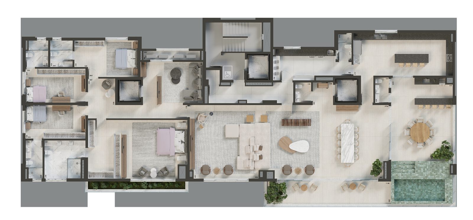 Planta Planta 4 — Ryad — 217 a 525 m² em Goiânia