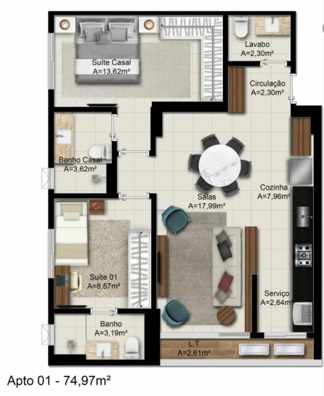 Apartamento à venda no Edifício Gran Parque — Apartamento à venda em Setor Marista (foto 5)