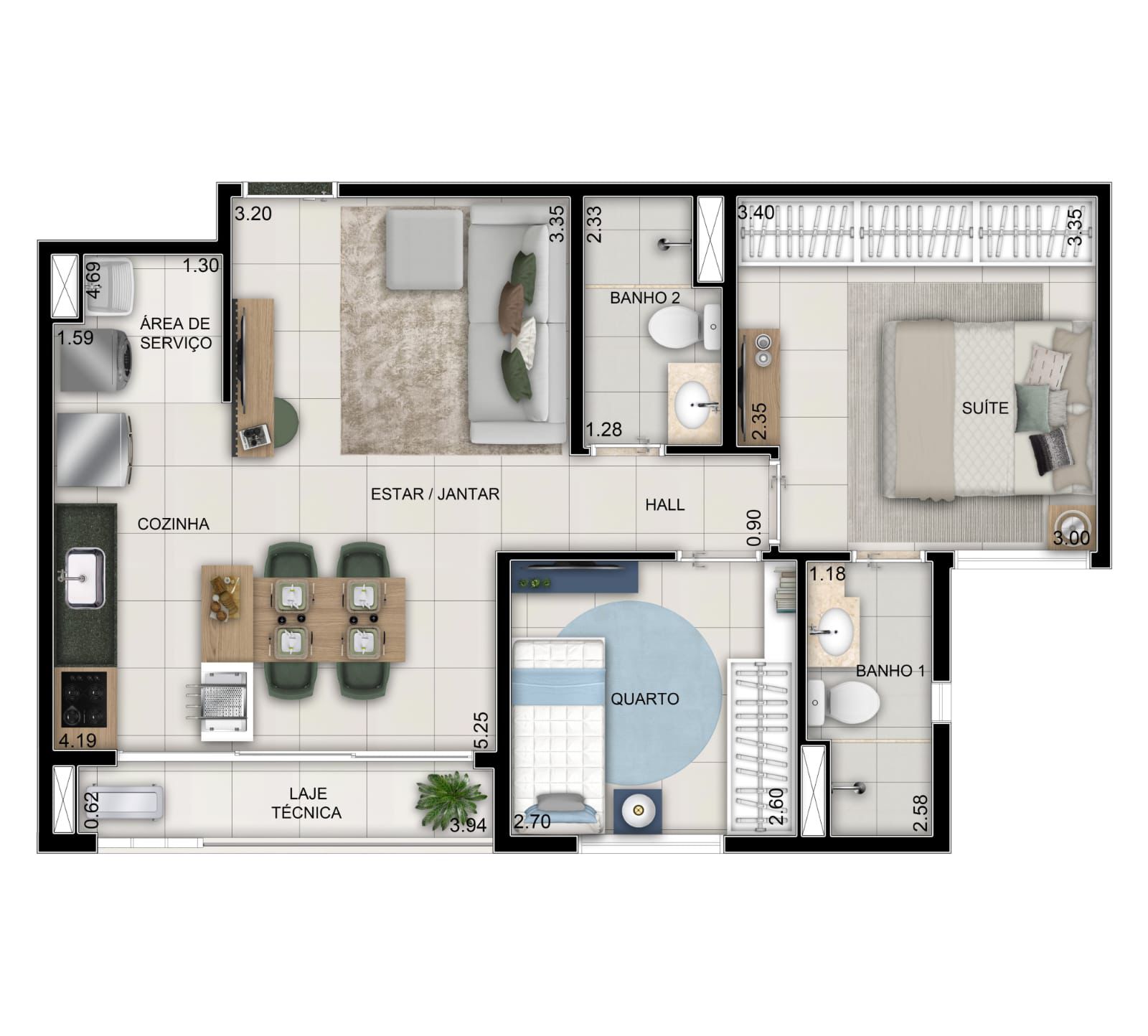 Apartamento 2 quartos no Setor Bueno · 61 m² — miniatura 12